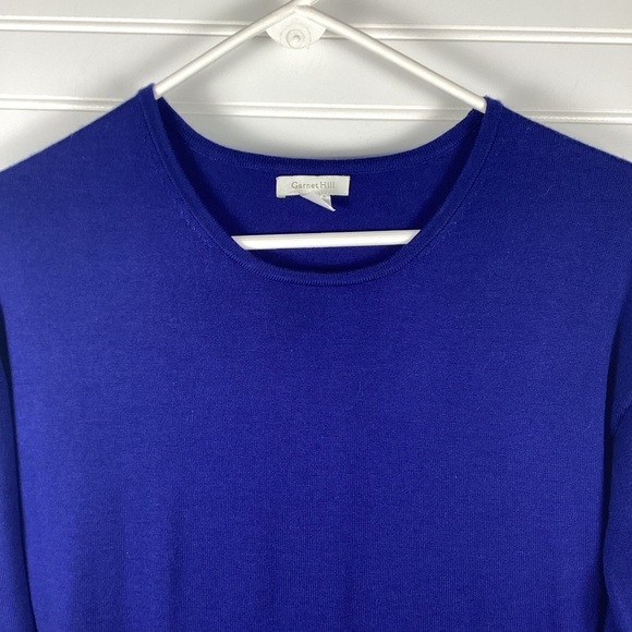 Garnet Hill 100% Merino Wool Crewneck Sweater Dress Loose Gray Pockets Medium - Picture 9 of 15